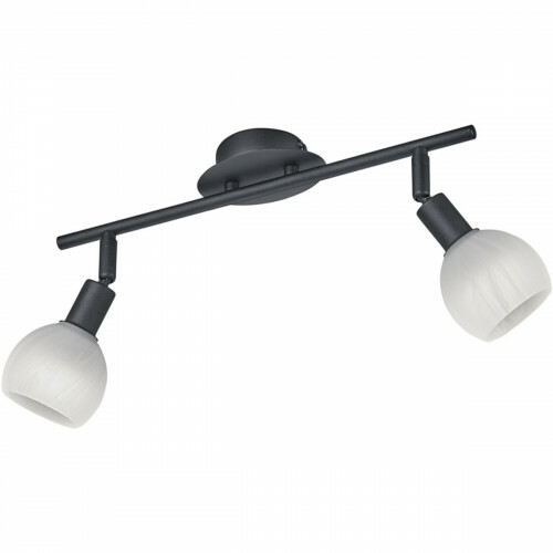 Spot de plafond LED - Trion Brista - Douille E14 - 2-lumières - Rond - Mat Noir - Aluminium