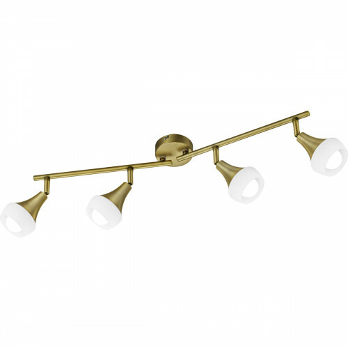 Spot de plafond LED - Trion Trompo - Douille E14 - 4-lumières - Rectangle - Bronze Ancien - Aluminium