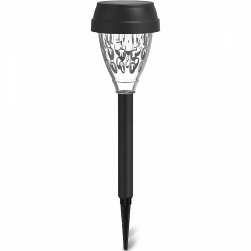 Lampe de jardin à piquer solaire LED - Aigi Polino - 0.06W - Blanc Chaud 3000K - Mat Noir - Plastique