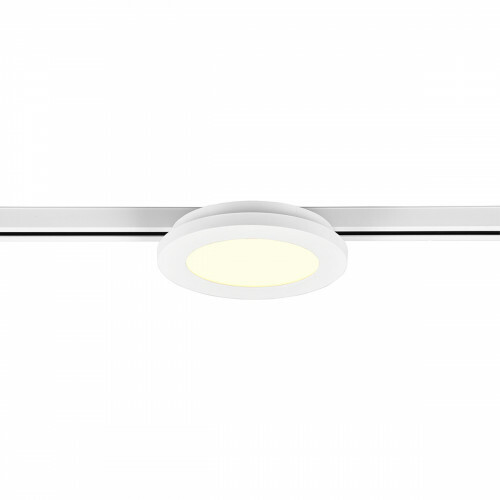 Éclairage sur rail LED - Lampe de Plafond - Éclairage de Plafond - Trion Dual Camy - 2 Phases - 9W - Blanc Chaud 3000K - Dimmable - Rond - Mat Blanc - Plastique