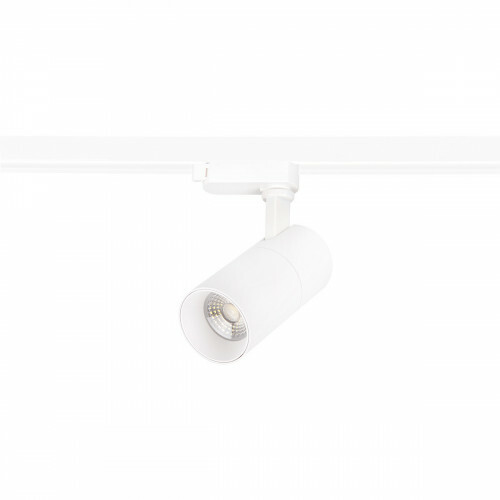 Éclairage sur rail LED - Spot sur Rail - Prixa Pina - 1 Phase - 20W - Couleur de lumière ajustable - Mat Blanc - Rond - Aluminium