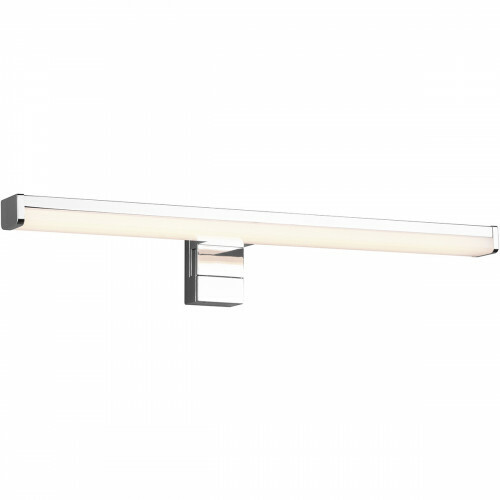 Éclairage de miroir LED - Trion Liman - 7.4W - Étanche aux Éclaboussures IP44 - Blanc Chaud 3000K - Chrome Brillant - Plastique