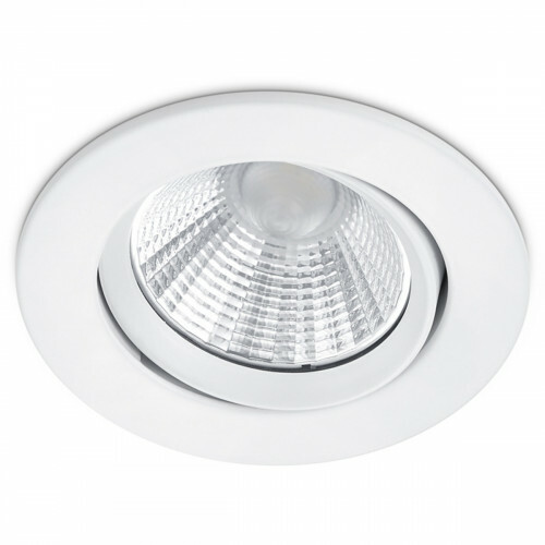 Spot LED - Spot Encastré - Trion Paniro - Rond 5W - Dimmable - Blanc Chaud 3000K - Mat Blanc - Aluminium - Ø80mm
