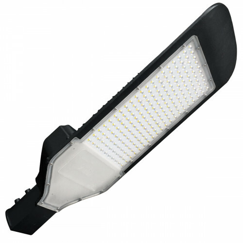 Lampe de rue LED - Éclairage de Rue - Orny - 200W - Blanc Froid 6400K - Étanche IP65 - Mat Noir - Aluminium
