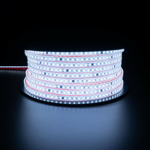 Bande LED - Velvalux - 50 Mètres - Blanc Froid 6000K - Dimmable - Étanche IP67 - 96000 Lumens - 6000 LEDs - Connexion Directe au Secteur - Fonctionne sans Driver