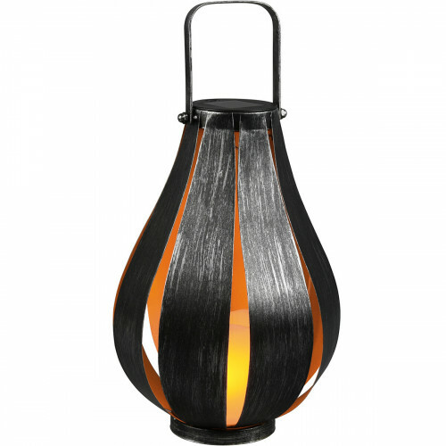 Lampe de Table LED à Énergie Solaire - Trion Monte - Capteur Jour/Nuit - Étanche aux Éclaboussures IP44 - Rond - Mat Noir - Aluminium