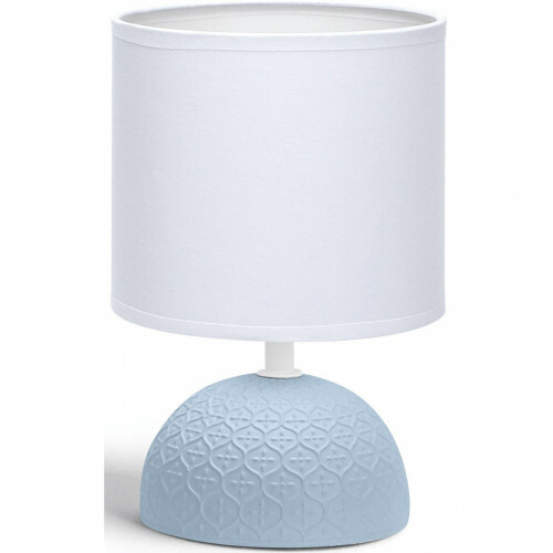Lampe de Table LED - Éclairage de Table - Aigi Conton 1 - Douille E14 - Rond - Mat Bleu - Céramique