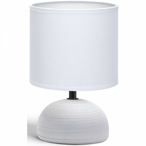 Lampe de Table LED - Éclairage de Table - Aigi Conton 2 - Douille E14 - Rond - Mat Gris - Céramique