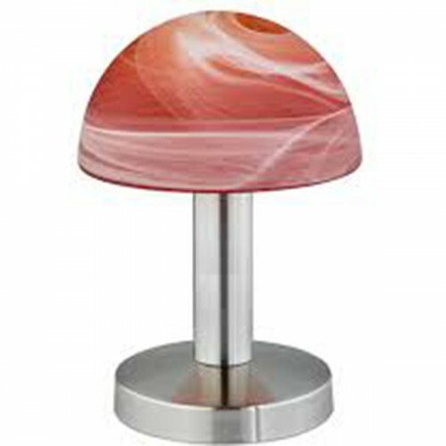 Lampe de Table LED - Éclairage de Table - Trion Funki - Douille E14 - Rond - Mat Orange - Aluminium