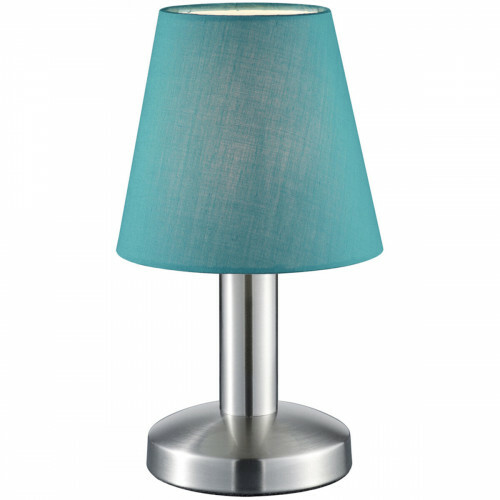 Lampe de Table LED - Éclairage de Table - Trion Muton - Douille E14 - Rond - Mat Turquoise - Aluminium