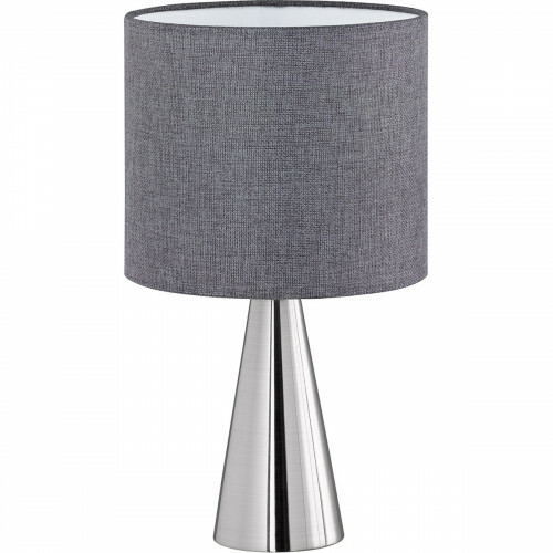Lampe de Table LED - Éclairage de Table - Trion Tinomi - Douille E14 - Rond - Mat Nickel - Aluminium