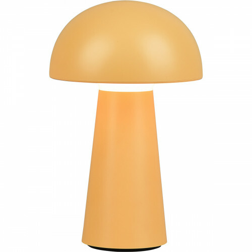 Lampe de Table LED - Éclairage de Table - Trion Lenio - 2W - Blanc Chaud 3000K - Dimmable - Rechargeable par USB - Étanche aux Éclaboussures IP44 - Rond - Mat Orange - Plastique