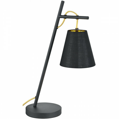 Lampe de Table LED - Trion Andra - Douille E14 - Rond - Mat Noir - Aluminium