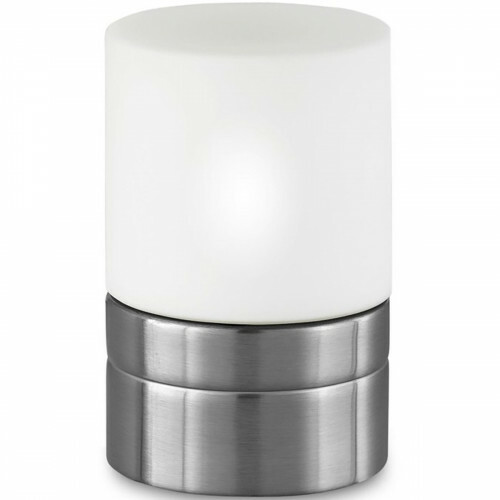Lampe de Table LED - Trion Ara - Douille E14 - Dimmable - Rond - Mat Nickel - Aluminium