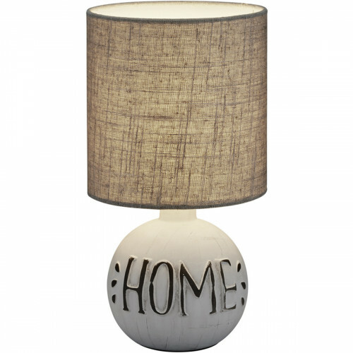 Lampe de Table LED - Trion Ernami Home - Douille E14 - Rond - Mat Gris - Céramique