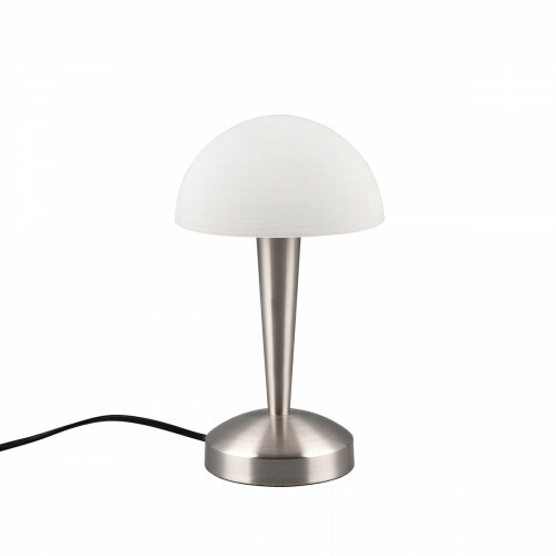 Lampe de table LED - Trion Candin - Douille E14 - Blanc Chaud 3000K - Nickel Mat
