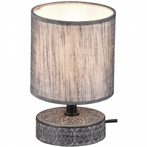 Lampe de Table LED - Trion Maria - Douille E14 - Rond - Mat Gris - Céramique