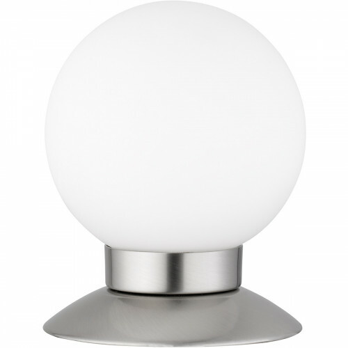 Lampe de Table LED - Trion Princy - 3W - Blanc Chaud 3000K - Dimmable - Rond - Mat Nickel - Aluminium