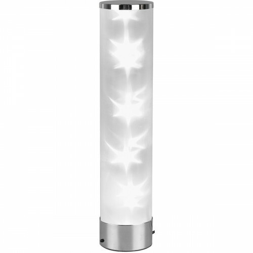 Lampe de Table LED - Trion Ricardo - 1.5W - Blanc Chaud 3000K - RGBW - Dimmable - Télécommande - Rond - Mat Chrome - Aluminium