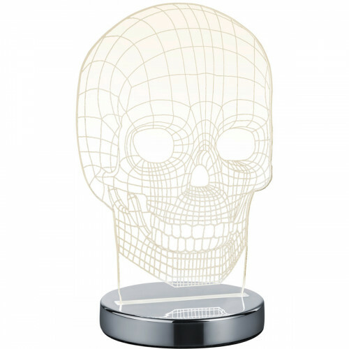 Lampe de Table LED - Trion Skelly - 7W - Couleur de lumière ajustable - Rond - Chrome Brillant - Aluminium