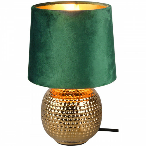 Lampe de Table LED - Trion Sofia - Douille E14 - Rond - Mat Vert - Céramique
