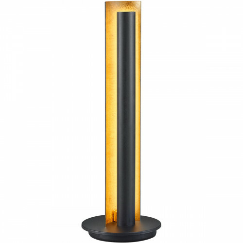 Lampe de Table LED - Trion Texy - 6W - Blanc Chaud 3000K - Rond - Mat Noir - Aluminium