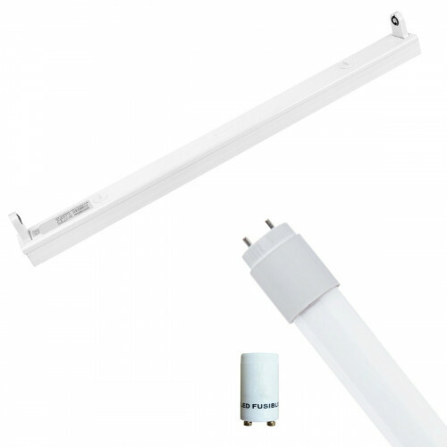 Réglette LED avec Tube T8 Incl. Starter - Aigi Dybolo - 60cm Simple - 8W - Blanc Neutre 4200K - Indice de Protection IP20
