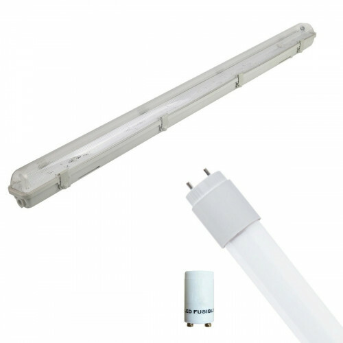 Réglette LED avec Tube T8 Incl. Starter - Aigi Hari - 120cm Simple - 16W - Blanc Neutre 4200K - Étanche IP65