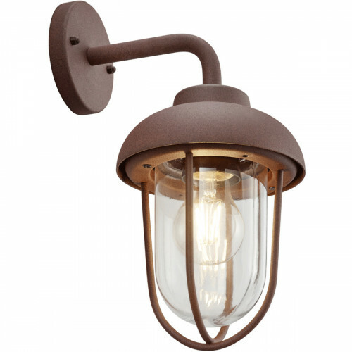 Éclairage de Jardin LED - Lampe de Jardin - Trion Dereuri - Mur - Douille E27 - Couleur Rouille - Aluminium