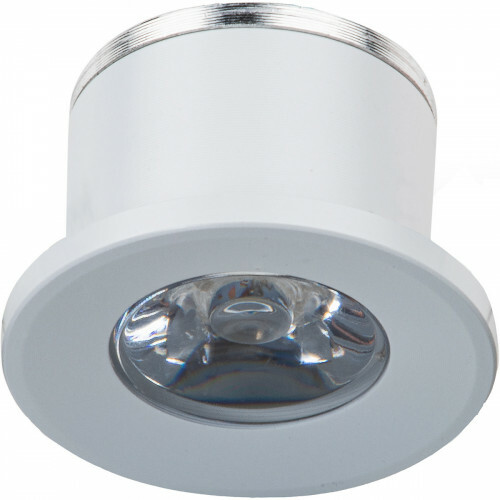 Éclairage de Spot de Véranda LED - 1W - Blanc Neutre 4000K - Encastré - Rond - Mat Blanc - Aluminium - Ø31mm