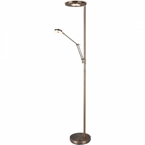 Lampadaire LED - Trion Barry - 38W - Couleur de lumière ajustable - Dimmable - Rond - Bronze Ancien - Aluminium
