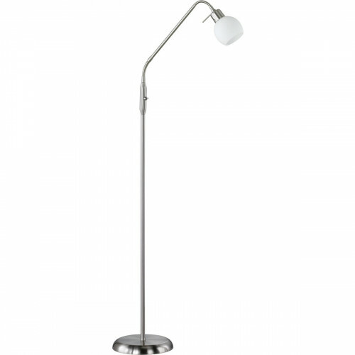 Lampadaire LED - Trion Frudo - 4W - Douille E14 - Blanc Chaud 3000K - 1-lumière - Rond - Mat Nickel - Aluminium