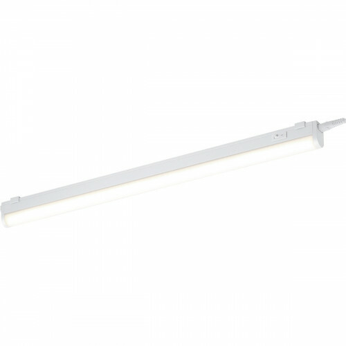 Éclairage sous placard de cuisine LED - Trion Noram - 7W - Blanc Chaud 3000K - Rectangle - Mat Blanc - Plastique