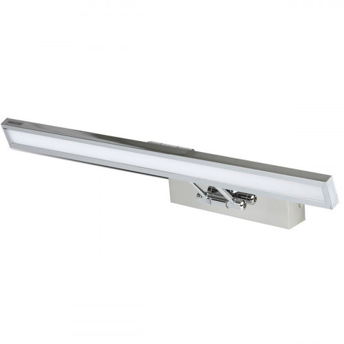 Éclairage de miroir LED - Éclairage pour Tableau - Viron Quala - 8W - Blanc Neutre 4000K - Mat Chrome - Aluminium