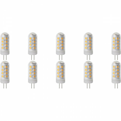 MEGAMAN - Pack de 10 Lampes LED - Tempête - Douille G4 - 2.5W - Blanc Chaud 2800K | Remplace 25W