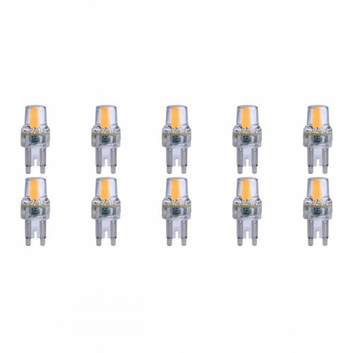 MEGAMAN - Pack de 10 Lampes LED - Strimo - Douille G9 - 2W - Blanc Chaud 2800K | Remplace 20W