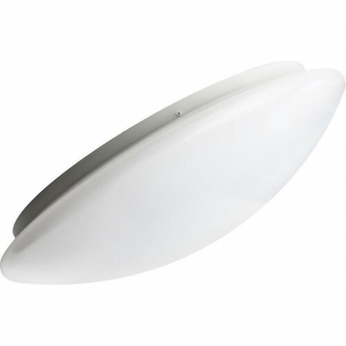MEGAMAN - Plafonnier LED - Lumière de Salle de Bain - Renzo - 6W - Blanc Chaud 3000K - Rond - Mat Blanc - Acier