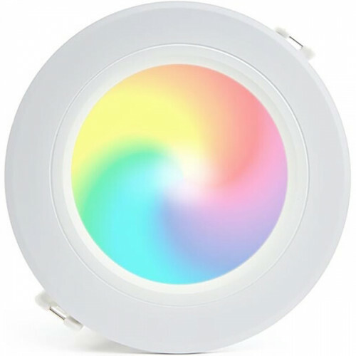 Mi-Light MiBoxer - Downlight LED - LED Intelligente - 6W - RGB+CCT - Couleur de lumière ajustable - Dimmable - Rond Encastré - Mat Blanc - Aluminium - Ø120mm