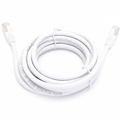 Câble Ethernet - Câble Internet - Câble de Raccordement - Aigi Hoxi - Câble UTP Cat7 RJ45 - 3 Mètres - Cuivre - Blanc