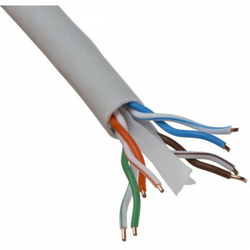 Câble Ethernet - Priso Cata - Cat6 UTP - 100 Mètres - Âme Flexible - Cuivre - Gris