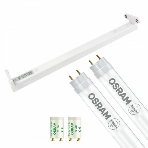 Réglette LED avec Tube T8 - OSRAM SubstiTUBE Value EM 865 - Aigi Dybolo - 60cm Double - 15.2W - Blanc Froid 6500K