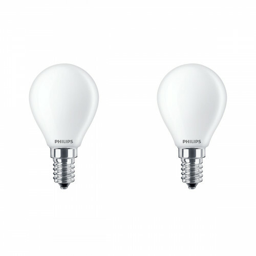 PHILIPS - Lampe LED - Set de 2 Pièces - Classic Lustre 827 P45 FR - Douille E14 - 4.3W - Blanc Chaud 2700K | Remplace 40W