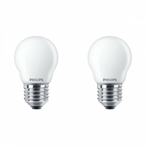 PHILIPS - Lampe LED - Set de 2 Pièces - Classic Lustre 827 P45 FR - Douille E27 - 4.3W - Blanc Chaud 2700K | Remplace 40W