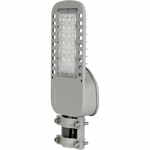 Lampe de rue Slim LED - Éclairage de Rue - Viron Unato - 30W - Blanc Froid 6400K - Étanche IP65 - Mat Gris - Aluminium - LEDs SAMSUNG