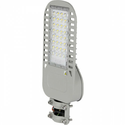 Lampe de rue Slim LED - Viron Unato - 50W - Blanc Neutre 4000K - Étanche IP65 - Mat Gris - Aluminium - LEDs SAMSUNG