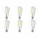 CALEX - LED Lamp 6 Pack - Smart LED ST64 - E27 Fitting - Dimbaar - 7W - Aanpasbare Kleur - Transparant Helder