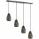 LED Hanglamp - Trion Ona - E27 Fitting - 4-lichts - Rond - Mat Zwart - Aluminium