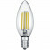 LED Lamp - Kaarslamp - Filament - Trion Kurza - 4W - E14 Fitting - Warm Wit 2700K - Dimbaar - Transparent Helder - Glas