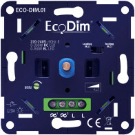 EcoDim - Variateur LED - ECO-DIM.01 - Variation de Phase en Amont et en Aval RLC - Encastré - Bouton Simple - 0-300W