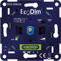 EcoDim - Variateur LED - ECO-DIM.03 - Variation de Phase en Amont et en Aval RLC - Encastré - Bouton Simple - 0-500W